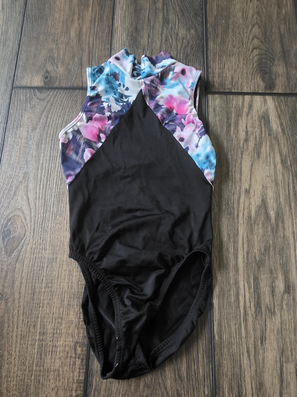 Black Floral Dance Leotard